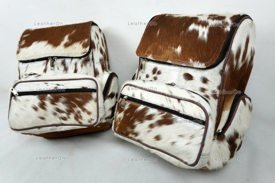 Natural Cowhide Backpack Bag | 100% Real Hair On Cowhide Leather Backpack Bag | Cowhide Shoulder Bag | Hair on Leather Backpack | BP23