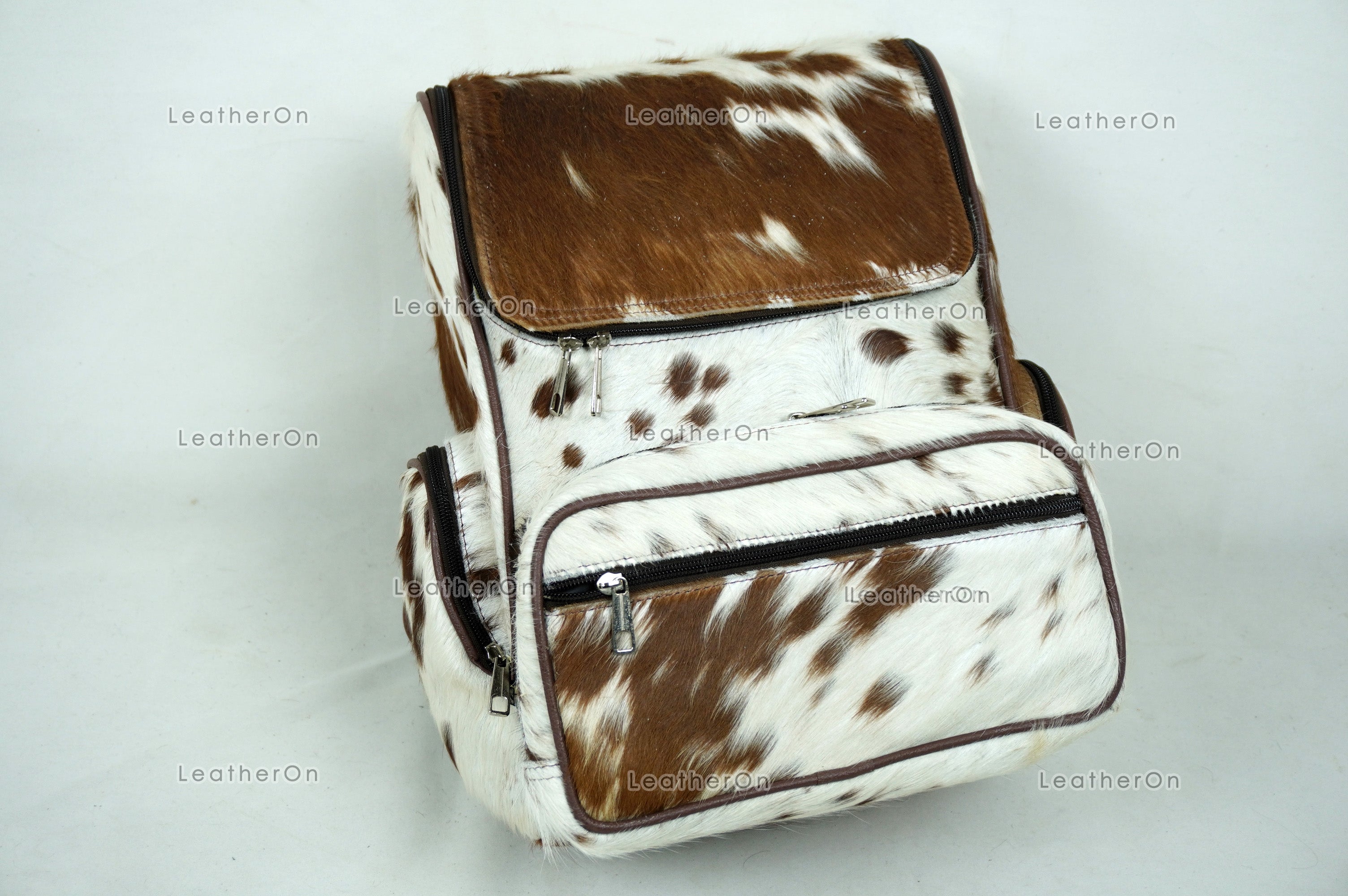 Natural Cowhide Backpack Bag | 100% Real Hair On Cowhide Leather Backpack Bag | Cowhide Shoulder Bag | Hair on Leather Backpack | BP23