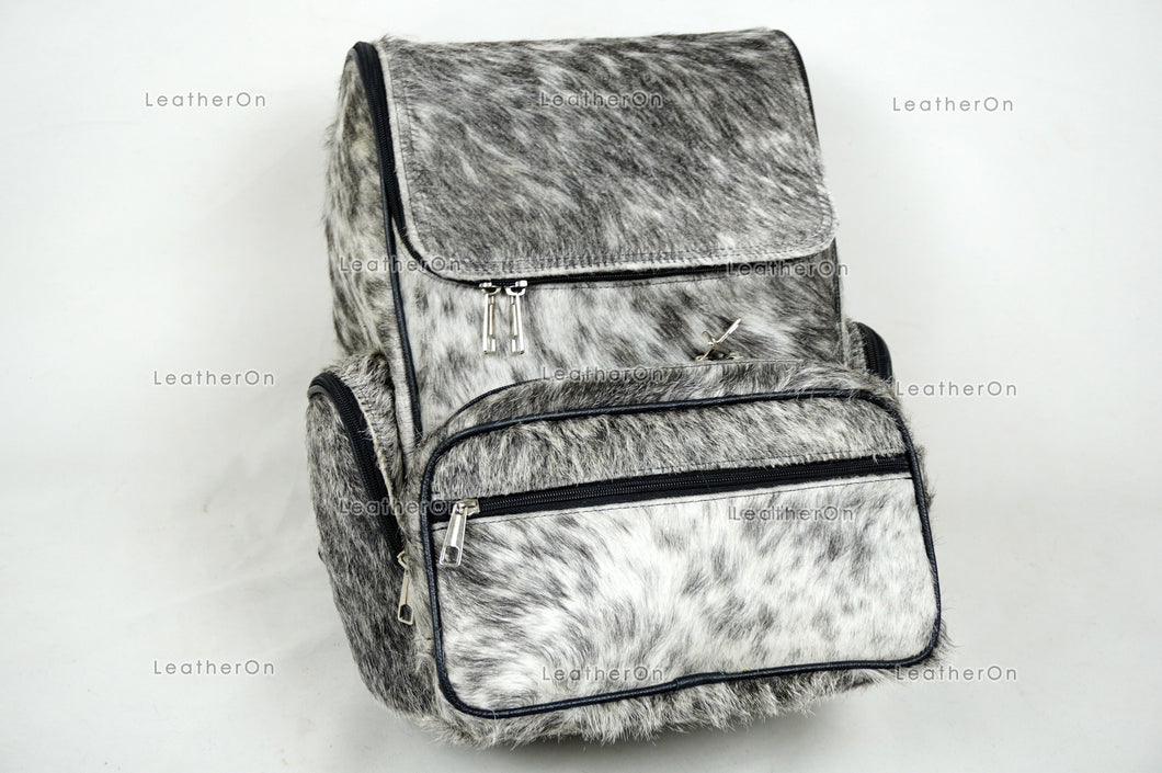 Natural Cowhide Backpack Bag | 100% Real Hair On Cowhide Leather Backpack Bag | Cowhide Shoulder Bag | Hair on Leather Backpack | BP25