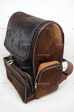 Load image into Gallery viewer, Natural Cowhide Backpack Bag | 100% Real Hair On Cowhide Leather Backpack Bag | Cowhide Shoulder Bag | Hair on Leather Backpack | BP27
