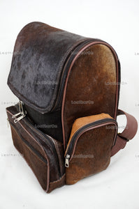 Natural Cowhide Backpack Bag | 100% Real Hair On Cowhide Leather Backpack Bag | Cowhide Shoulder Bag | Hair on Leather Backpack | BP27
