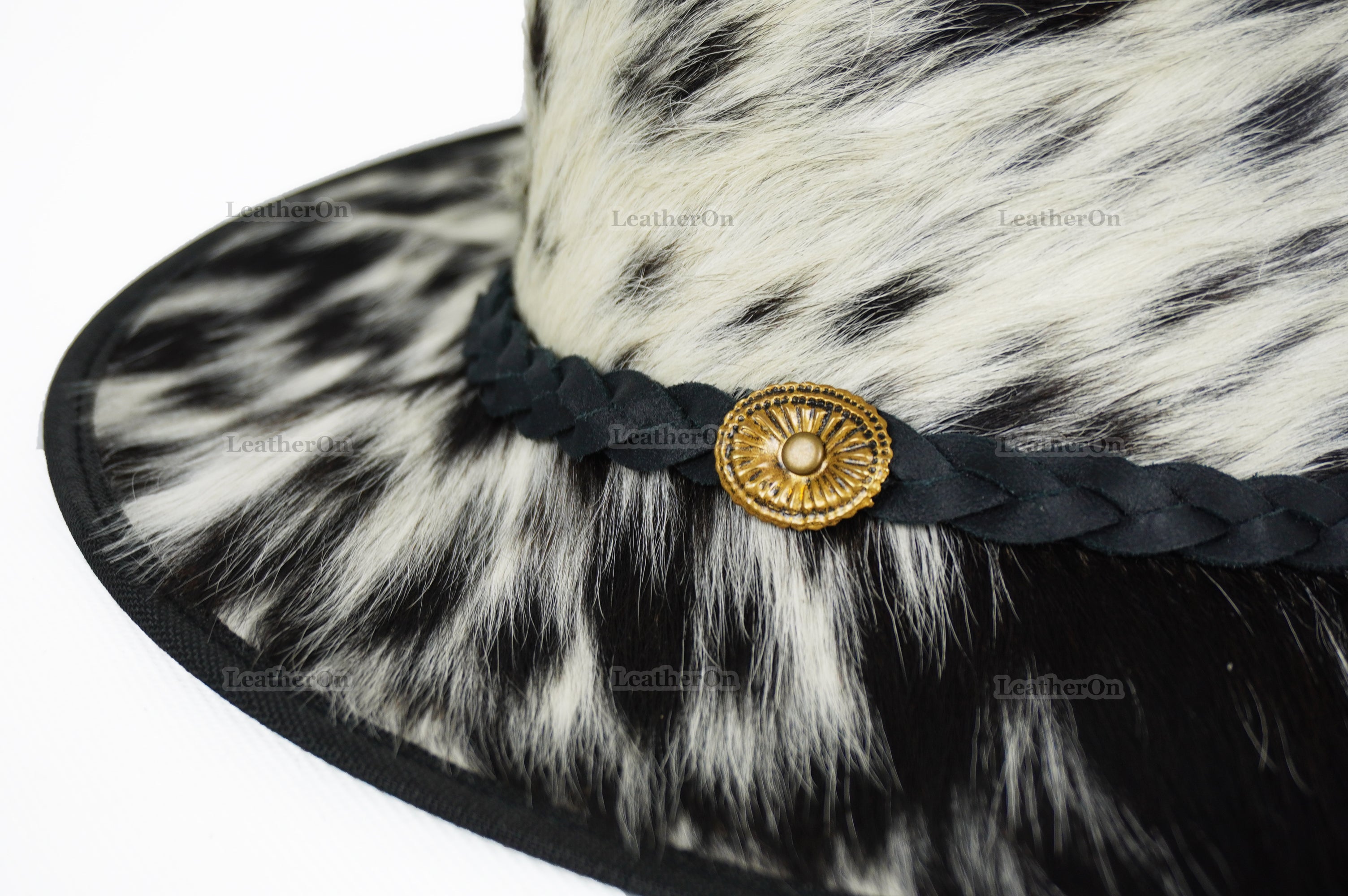 Cowboy Hat | Natural Cowhide Hat | Real Hair on Leather Hat | Western Cowboy Hat | Camel Cowboy Hat | Handmade Cow Skin Hat | Cowgirl hat | HAT1