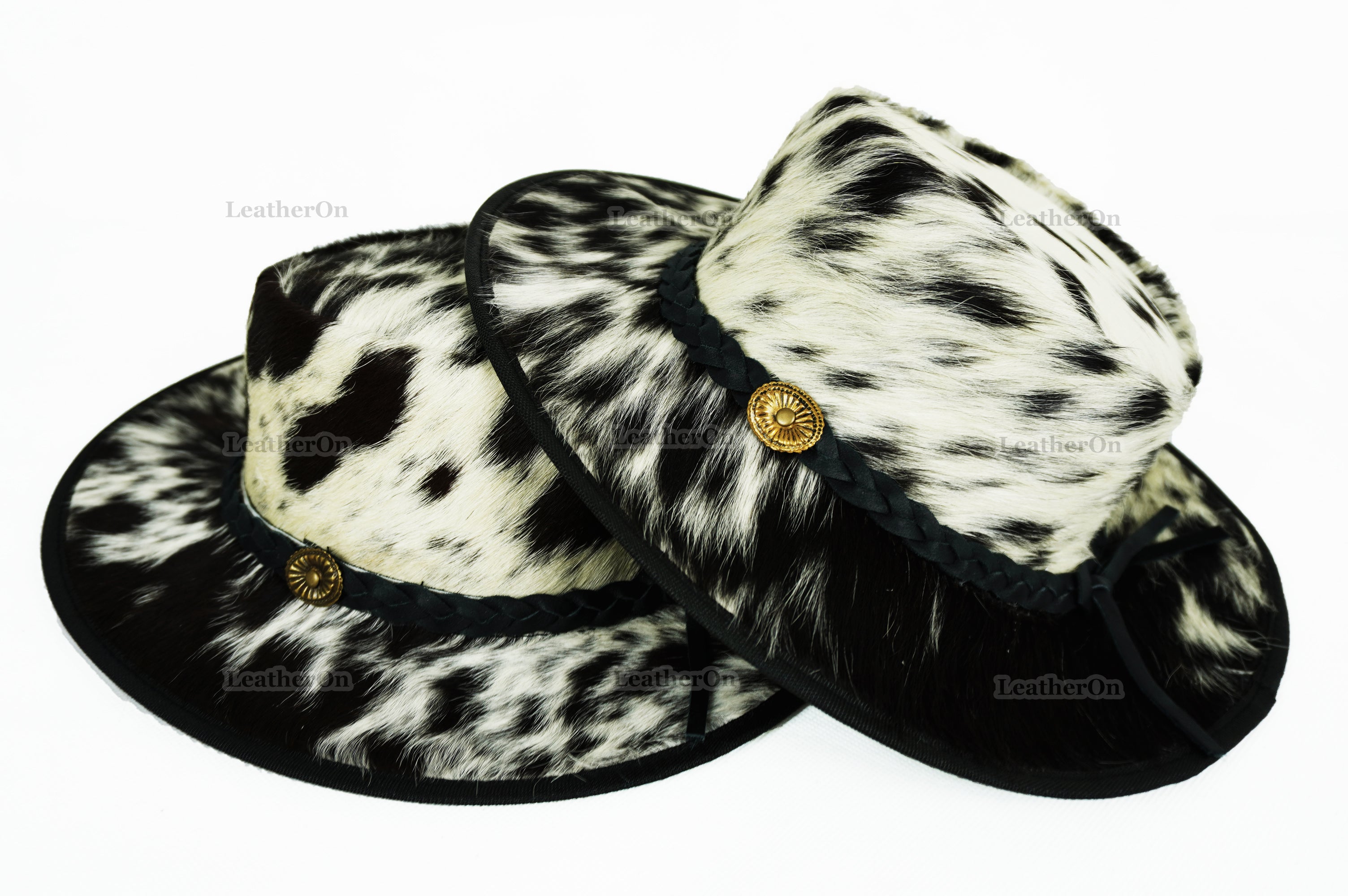 Cowboy Hat | Natural Cowhide Hat | Real Hair on Leather Hat | Western Cowboy Hat | Camel Cowboy Hat | Handmade Cow Skin Hat | Cowgirl hat | HAT1