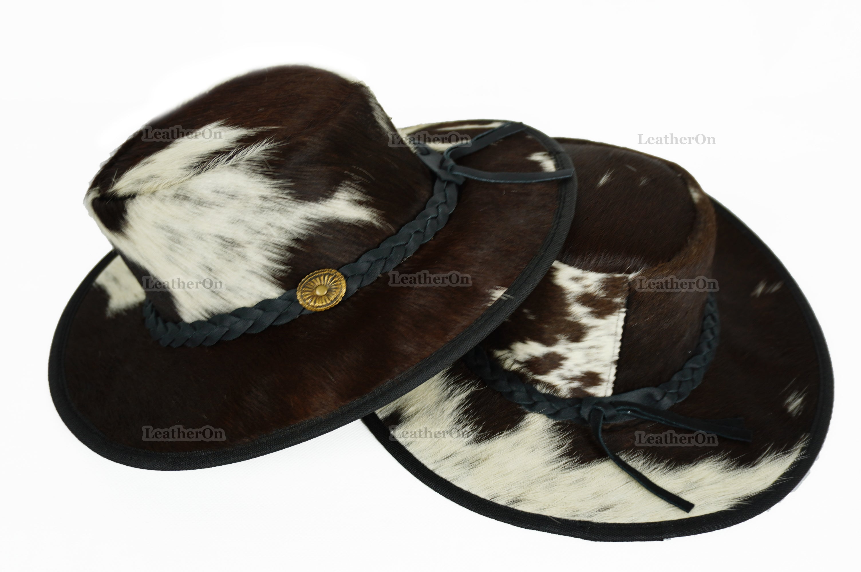 Cowboy Hat | Natural Cowhide Hat | Real Hair on Leather Hat | Western Cowboy Hat | Camel Cowboy Hat | Handmade Cow Skin Hat | Cowgirl hat | HAT1