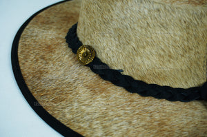 Cowboy Hat | Natural Cowhide Hat | Real Hair on Leather Hat | Western Cowboy Hat | Camel Cowboy Hat | Handmade Cow Skin Hat | Cowgirl hat | HAT4