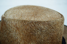 Load image into Gallery viewer, Cowboy Hat | Natural Cowhide Hat | Real Hair on Leather Hat | Western Cowboy Hat | Camel Cowboy Hat | Handmade Cow Skin Hat | Cowgirl hat | HAT4
