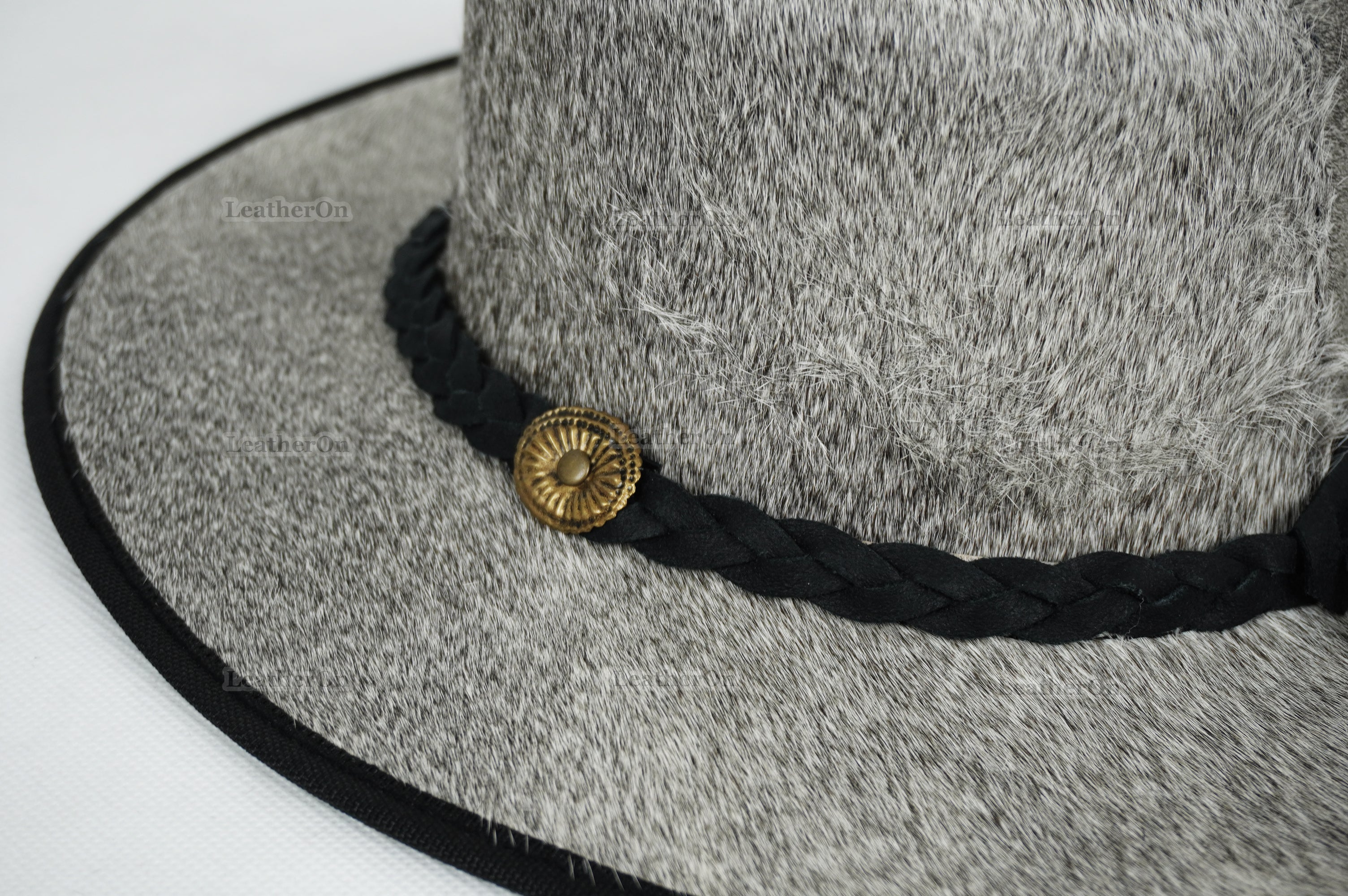 Cowboy Hat | Natural Cowhide Hat | Real Hair on Leather Hat | Western Cowboy Hat | Camel Cowboy Hat | Handmade Cow Skin Hat | Cowgirl hat | HAT3