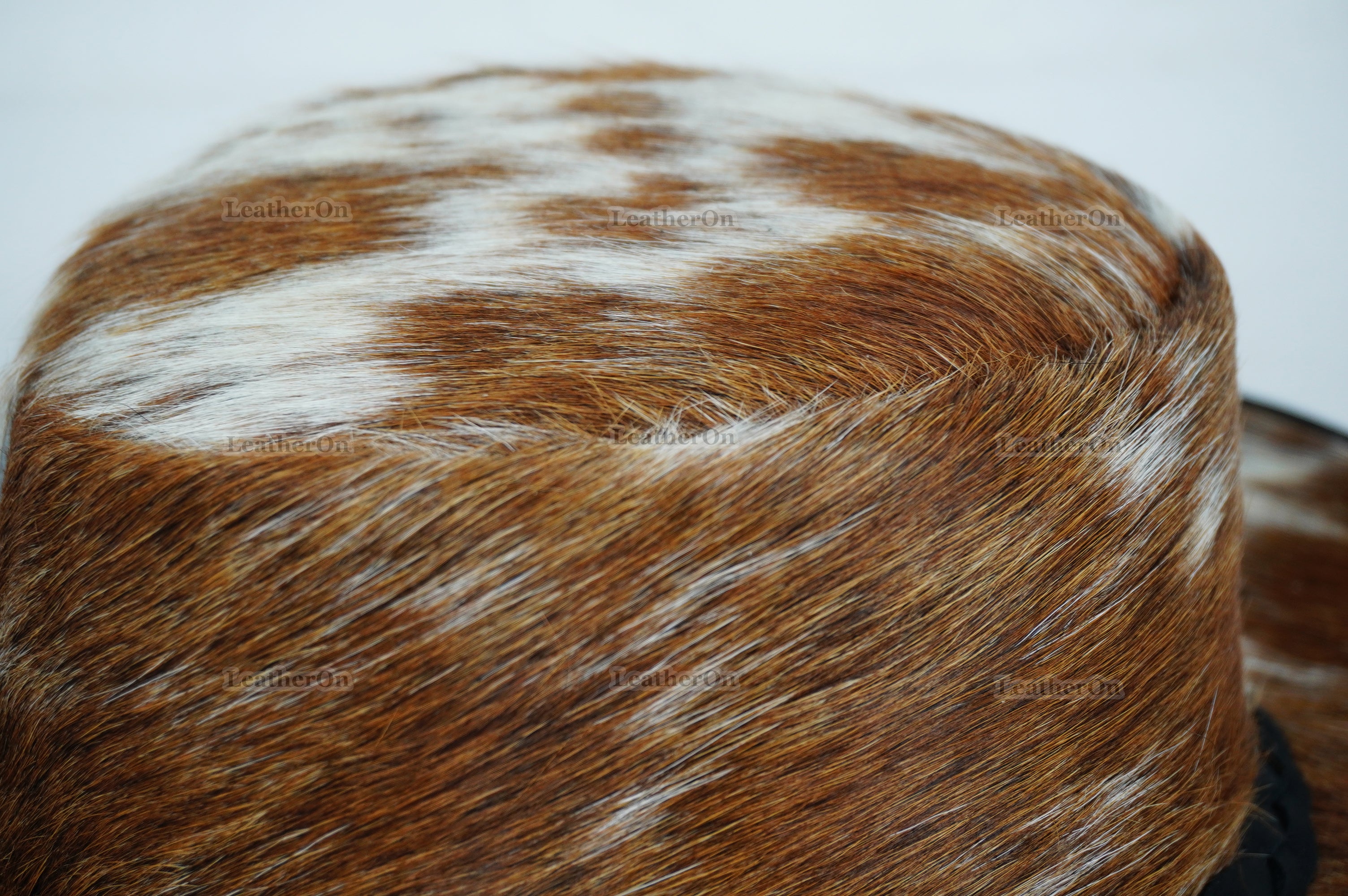 Cowboy Hat | Natural Cowhide Hat | Real Hair on Leather Hat | Western Cowboy Hat | Camel Cowboy Hat | Handmade Cow Skin Hat | Cowgirl hat | HAT2