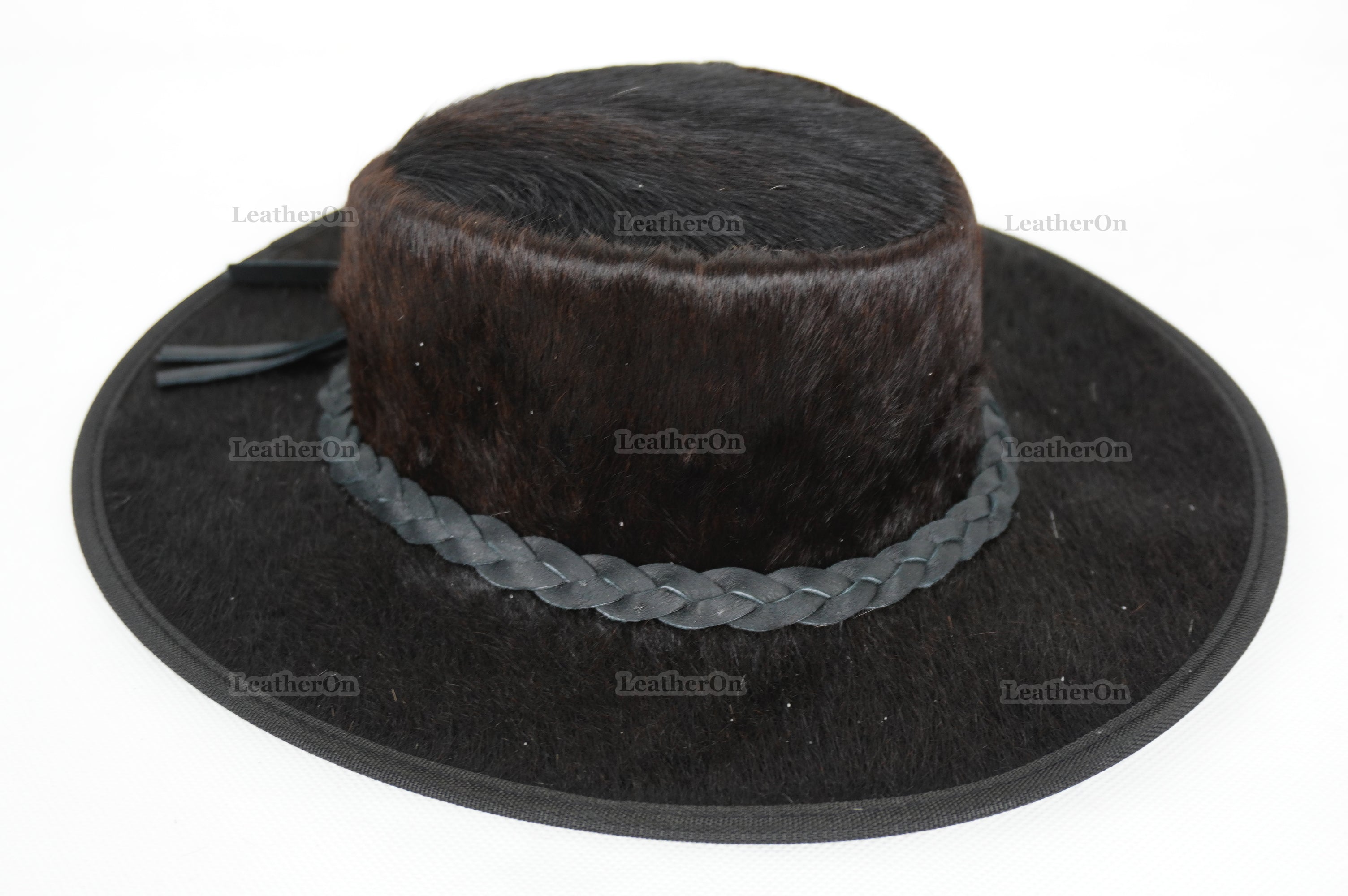 Cowboy Hat | Natural Cowhide Hat | Real Hair on Leather Hat | Western Cowboy Hat | Camel Cowboy Hat | Handmade Cow Skin Hat | Cowgirl hat | HAT5