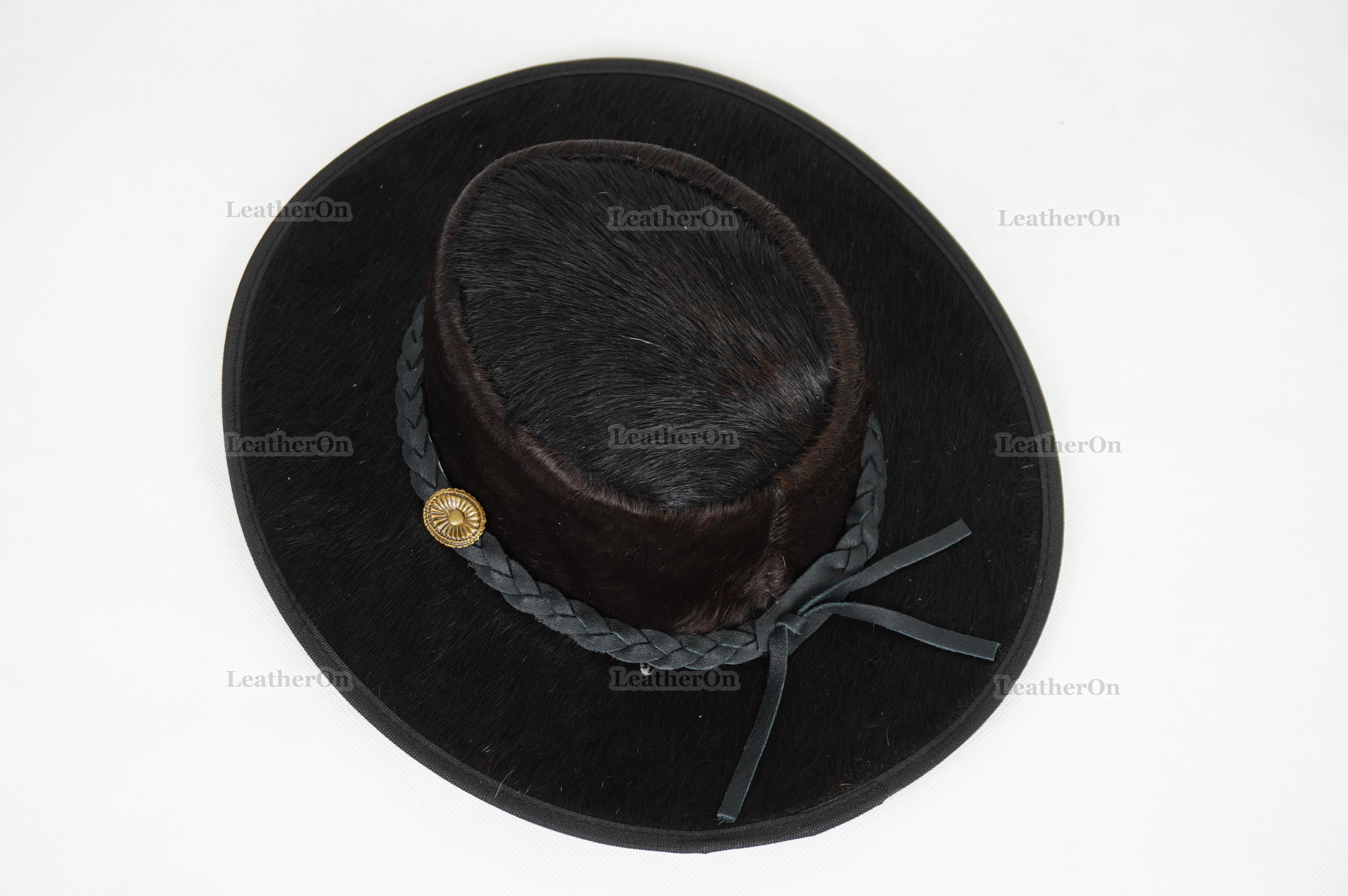Cowboy Hat | Natural Cowhide Hat | Real Hair on Leather Hat | Western Cowboy Hat | Camel Cowboy Hat | Handmade Cow Skin Hat | Cowgirl hat | HAT5