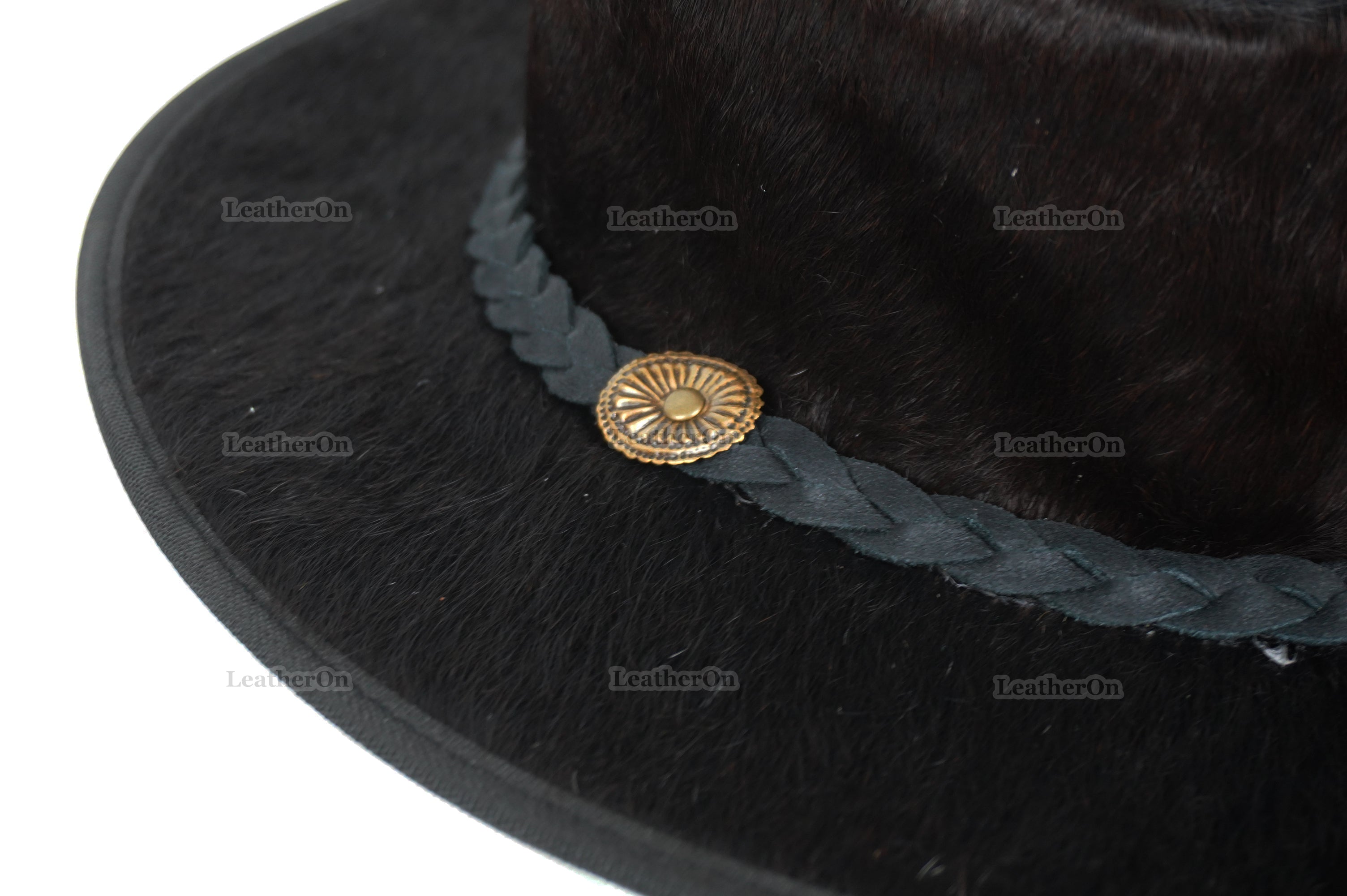 Cowboy Hat | Natural Cowhide Hat | Real Hair on Leather Hat | Western Cowboy Hat | Camel Cowboy Hat | Handmade Cow Skin Hat | Cowgirl hat | HAT5