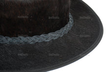 Load image into Gallery viewer, Cowboy Hat | Natural Cowhide Hat | Real Hair on Leather Hat | Western Cowboy Hat | Camel Cowboy Hat | Handmade Cow Skin Hat | Cowgirl hat | HAT5
