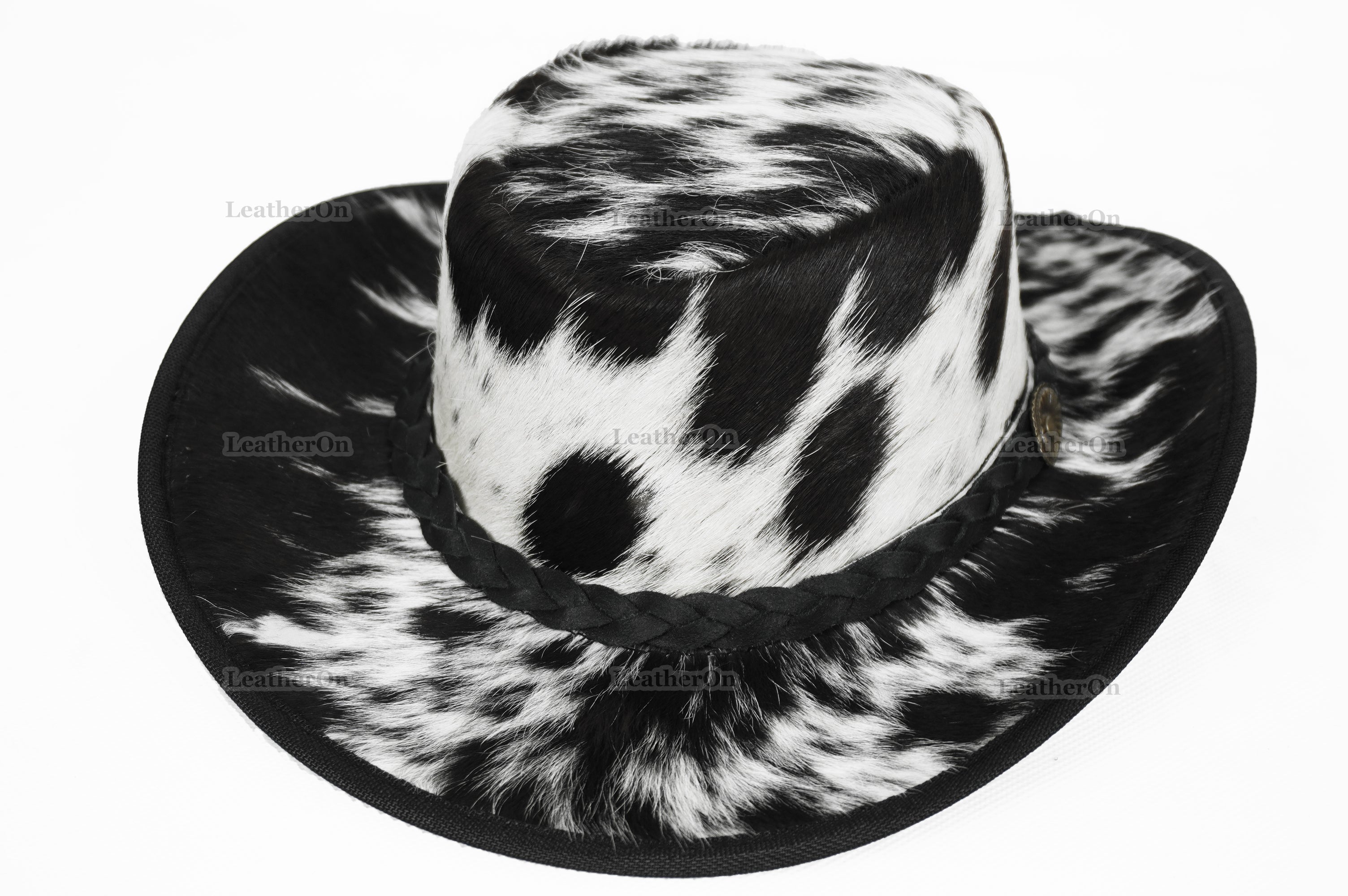 Cowboy Hat | Natural Cowhide Hat | Real Hair on Leather Hat | Western Cowboy Hat | Camel Cowboy Hat | Handmade Cow Skin Hat | Cowgirl hat | HAT1