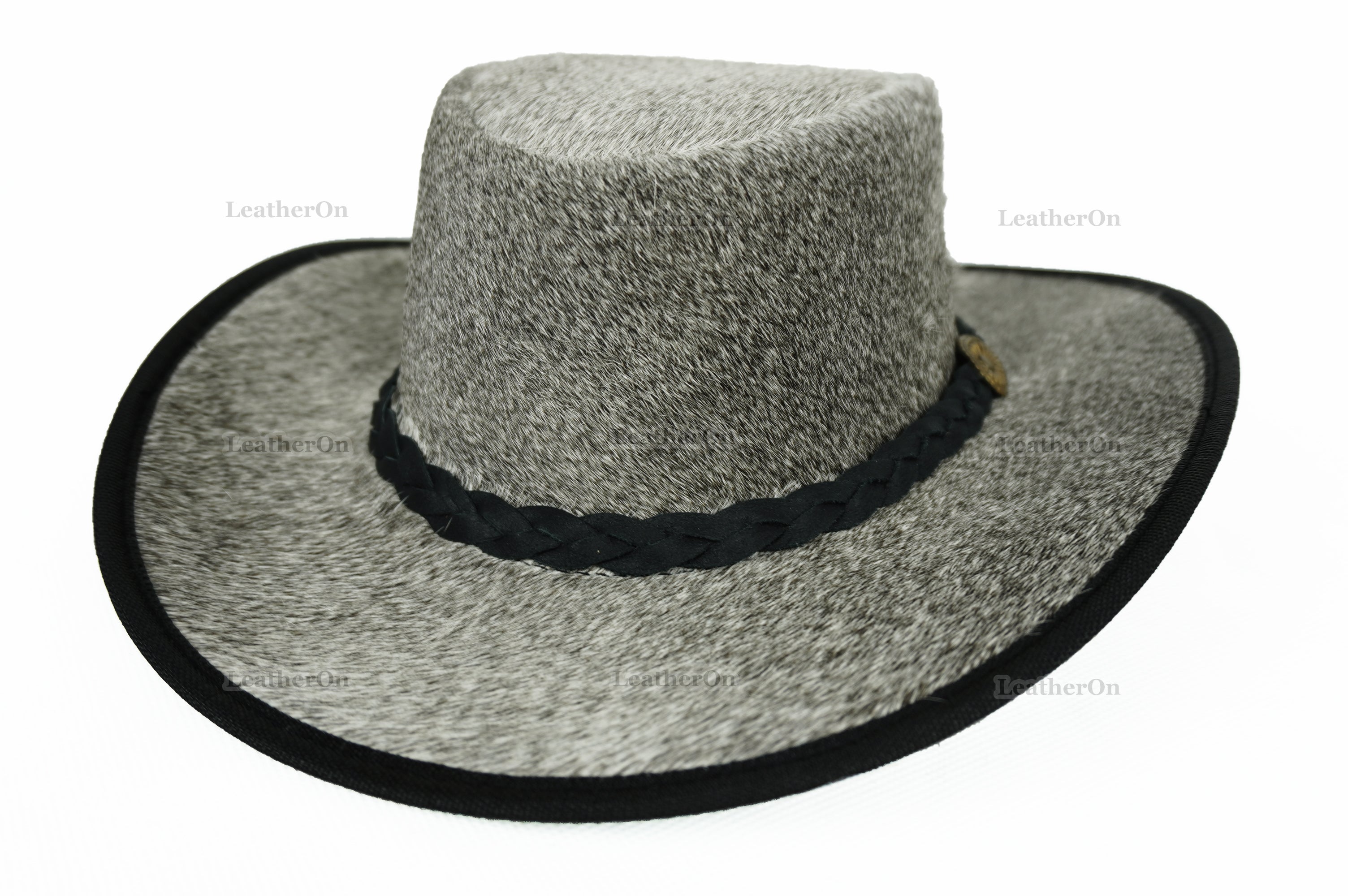 Cowboy Hat | Natural Cowhide Hat | Real Hair on Leather Hat | Western Cowboy Hat | Camel Cowboy Hat | Handmade Cow Skin Hat | Cowgirl hat | HAT3