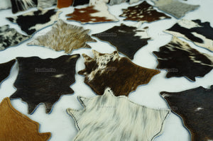 Cowhide Tea Coasters Real Hair-on-Leather Tea Coasters