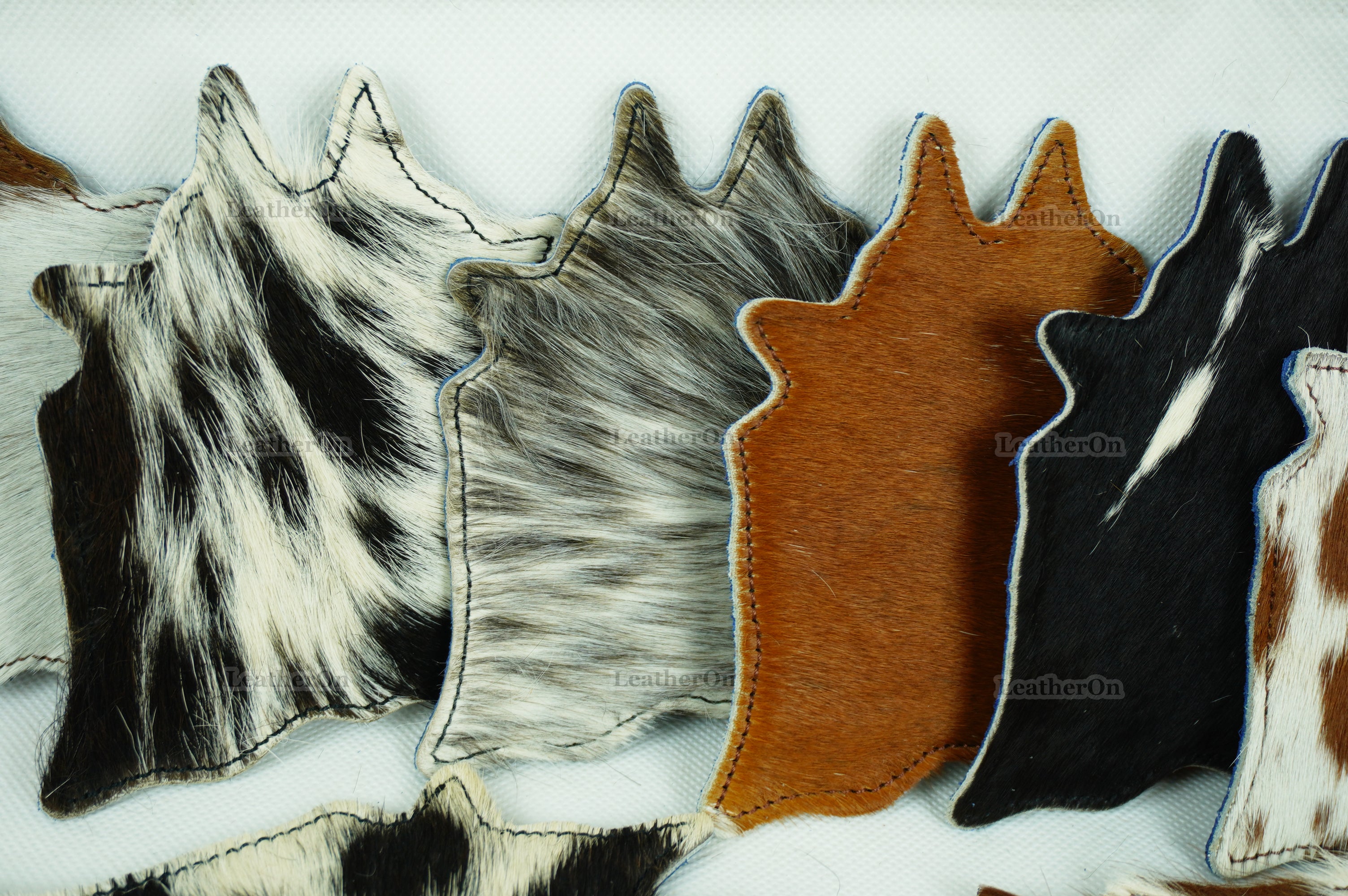 Cowhide Tea Coasters Real Hair-on-Leather Tea Coasters