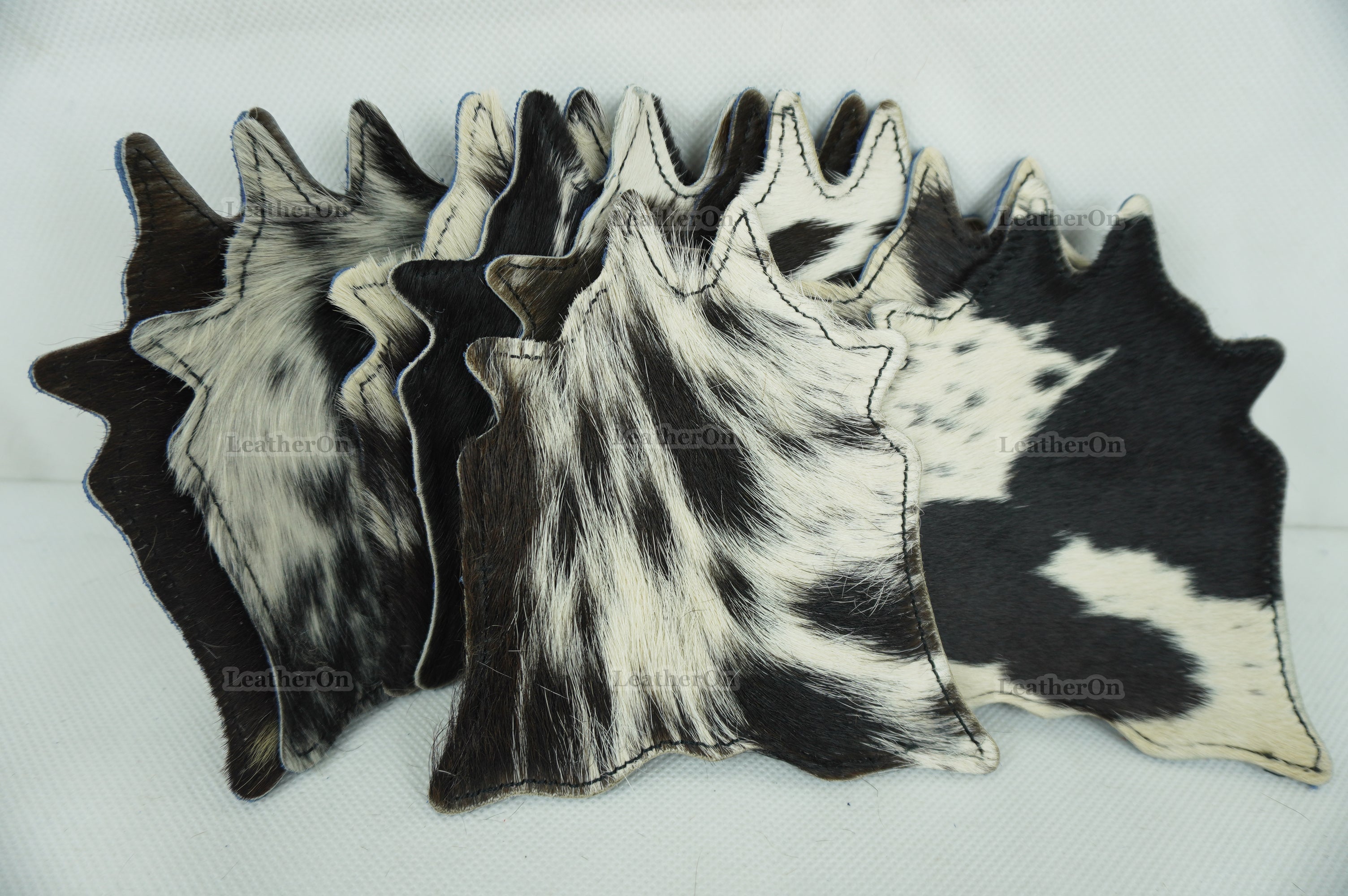 Cowhide Tea Coasters Real Hair-on-Leather Tea Coasters