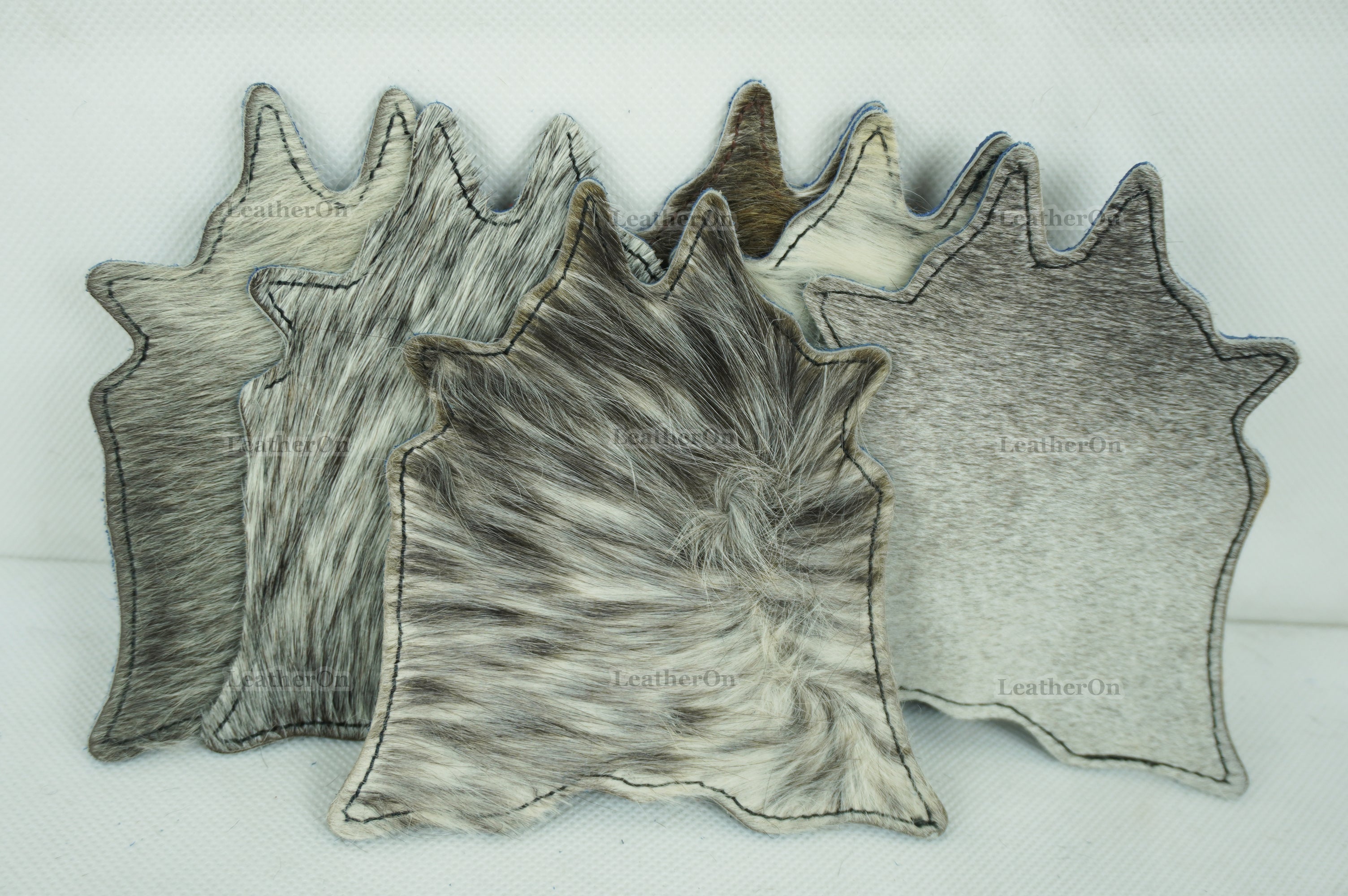 Cowhide Tea Coasters Real Hair-on-Leather Tea Coasters