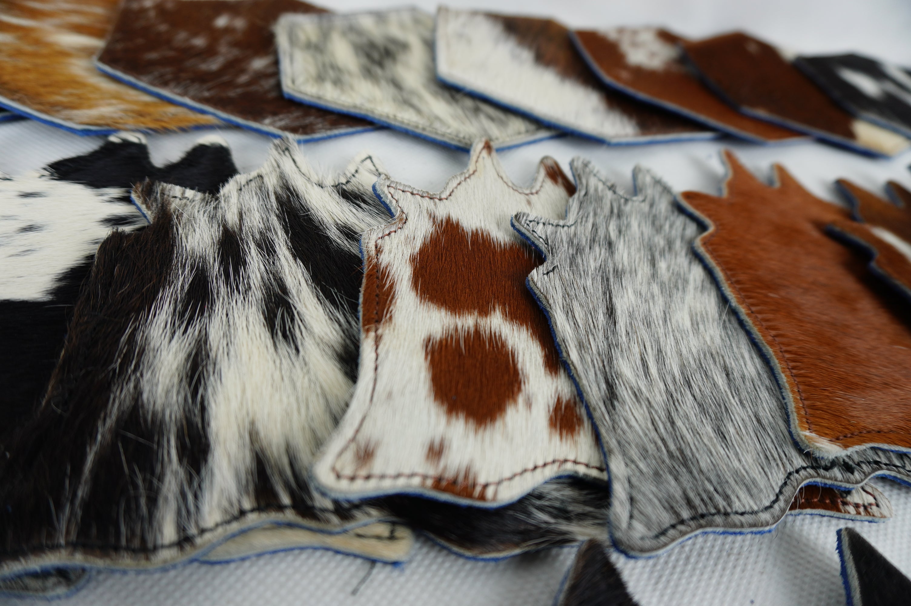 Cowhide Tea Coasters | Real Hair-on-Leather Tea Coasters | Handmade Natural Cow Skin Tea Coasters