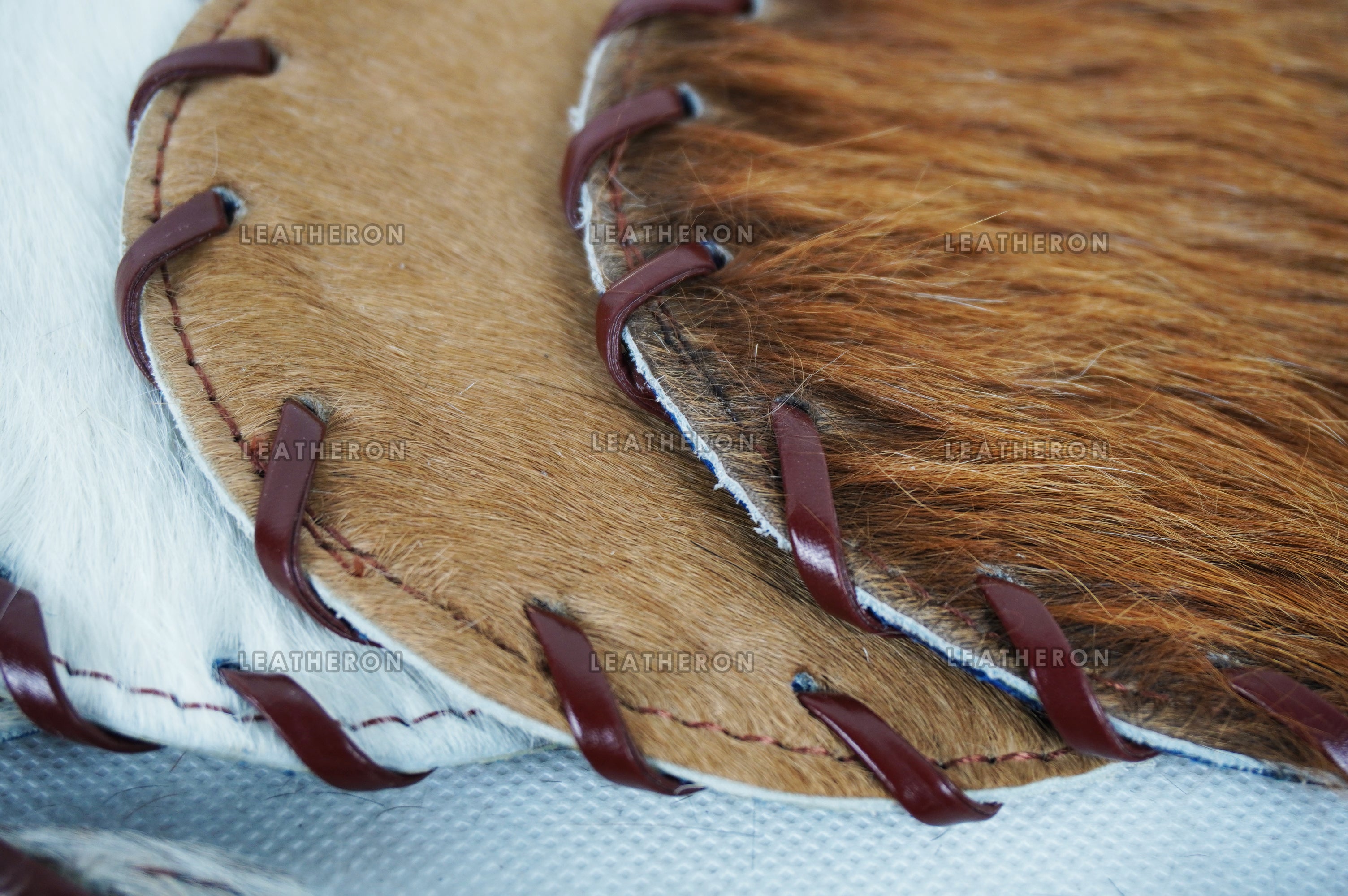 Cowhide Tea Coasters Real Hair-on-Leather Tea Coasters Natural Cow Skin Tea Coasters | CST1