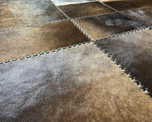 Load image into Gallery viewer, HANDMADE 100% Natural COWHIDE RUG | Patchwork Cowhide Area Rug | Real Cowhide Hallway Runner | Hair on Leather Cowhide Carpet | 515

