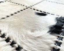 Load image into Gallery viewer, HANDMADE 100% Natural COWHIDE RUG | Patchwork Cowhide Area Rug | Real Cowhide Hallway Runner | Hair on Leather Cowhide Carpet | 511
