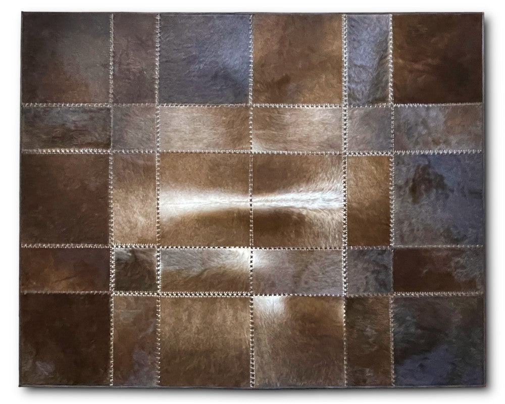 COWHIDE Patchwork Carpet For Interior/Home/Office Decor | Leather Floor Area Rug and Runner for Hallway Entryway | PR186