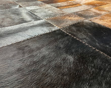 Load image into Gallery viewer, HANDMADE 100% Natural COWHIDE RUG | Patchwork Cowhide Area Rug | Real Cowhide Hallway Runner | Hair on Leather Cowhide Carpet | 516
