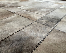 Load image into Gallery viewer, HANDMADE 100% Natural COWHIDE RUG | Patchwork Cowhide Area Rug | Real Cowhide Hallway Runner | Hair on Leather Cowhide Carpet | 508
