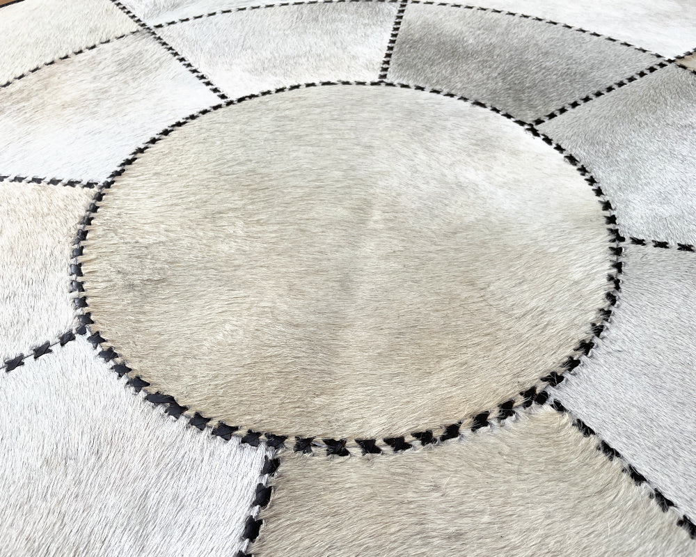 HANDMADE 100% Natural COWHIDE RUG | Patchwork Cowhide Area Rug | Hair on Leather Cowhide Carpet | PR602