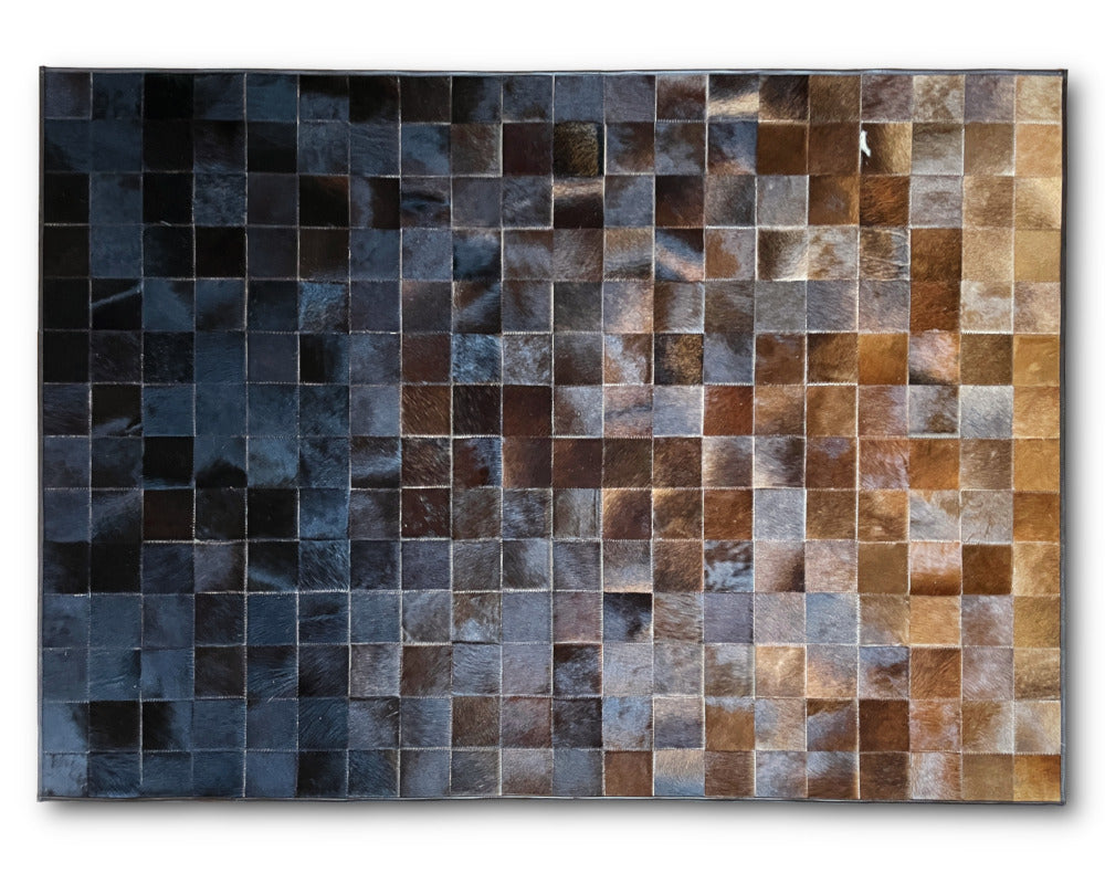 HANDMADE 100% Natural COWHIDE RUG | Patchwork Cowhide Area Rug | Real Cowhide Hallway Runner | Hair on Leather Cowhide Carpet | PR501