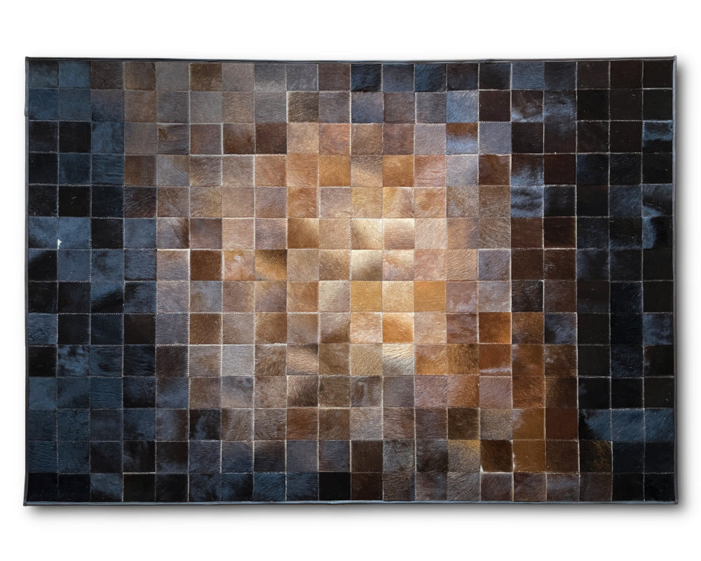 HANDMADE 100% Natural COWHIDE RUG | Patchwork Cowhide Area Rug | Real Cowhide Hallway Runner | Hair on Leather Cowhide Carpet | 502