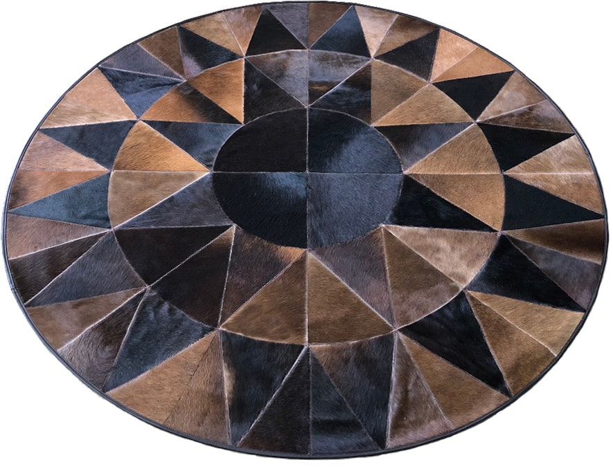 HANDMADE 100% Natural Patchwork Cowhide Area Rug | Hair on Leather Cowhide Carpet | PR87