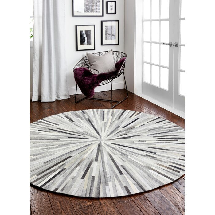 Genuine 100% Cowhide Leather Patchwork Rug, Hand-Stitched with Love | Hair on Leather Cowhide Carpet | PR106