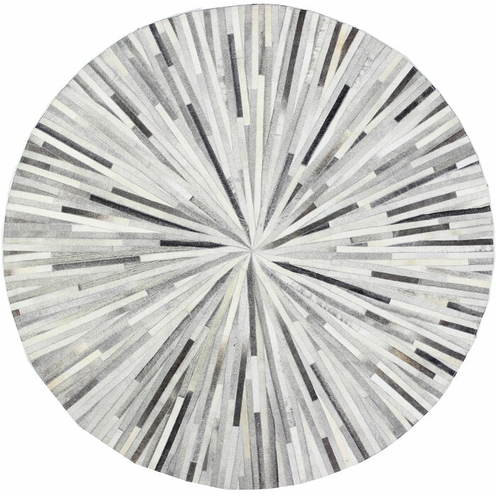 Genuine 100% Cowhide Leather Patchwork Rug, Hand-Stitched with Love | Hair on Leather Cowhide Carpet | PR106