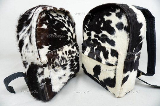 Natural Cowhide Backpack Bag | 100% Hair On Cowhide Leather Backpack Bag | Real Cow skin Backpack Bag