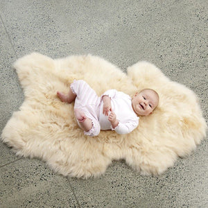 Genuine Australian Champagne SHEEPSKIN Rug ( 3 x 2 ft. approx. ) 100% Natural Real Sheepskin Fur Area Rug