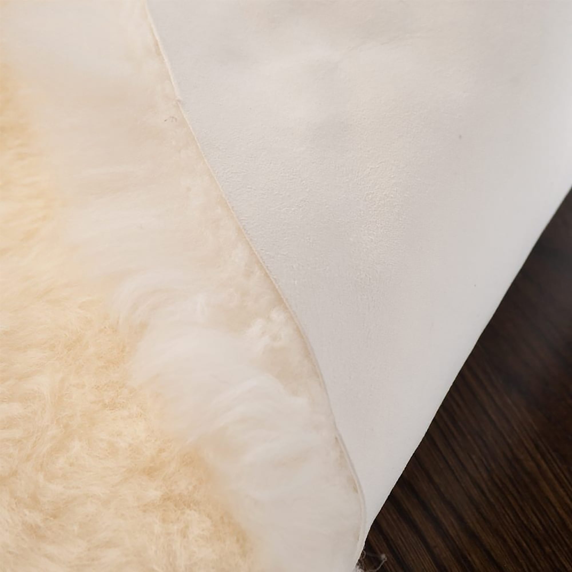 Genuine Australian Champagne SHEEPSKIN Rug ( 3 x 2 ft. approx. ) 100% Natural Real Sheepskin Fur Area Rug