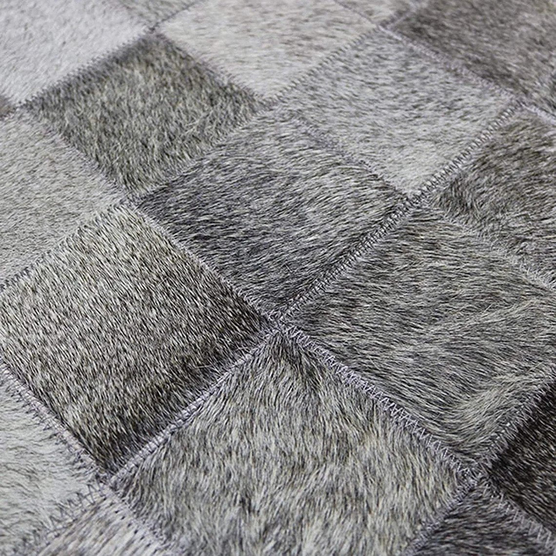 HANDMADE 100% Natural Patchwork COWHIDE RUG | Real Cowhide Hallway Runner | Hair on Leather Carpet | PR18