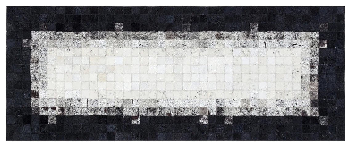 HANDMADE 100% Natural COWHIDE RUG | Patchwork Cowhide Area Rug | Real Cowhide Hallway Runner | Hair on Leather Cowhide Carpet | PR136