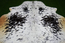 Charger l&#39;image dans la visionneuse de la galerie, Black White Cowhide (4 X 4 ft.) Exact As Photo Cowhide Rug | 100% Natural Cowhide Area Rug | Real Hair-on Leather Cowhide Rug | C876
