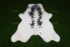 Black White Cowhide (4 X 4 ft.) Exact As Photo Cowhide Rug | 100% Natural Cowhide Area Rug | Real Hair-on Leather Cowhide Rug | C878