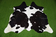 Load image into Gallery viewer, Black White Cowhide (5 X 5.5 ft.) Exact As Photo Cowhide Rug | 100% Natural Cowhide Area Rug | Real Hair-on Leather Cowhide Rug | C879

