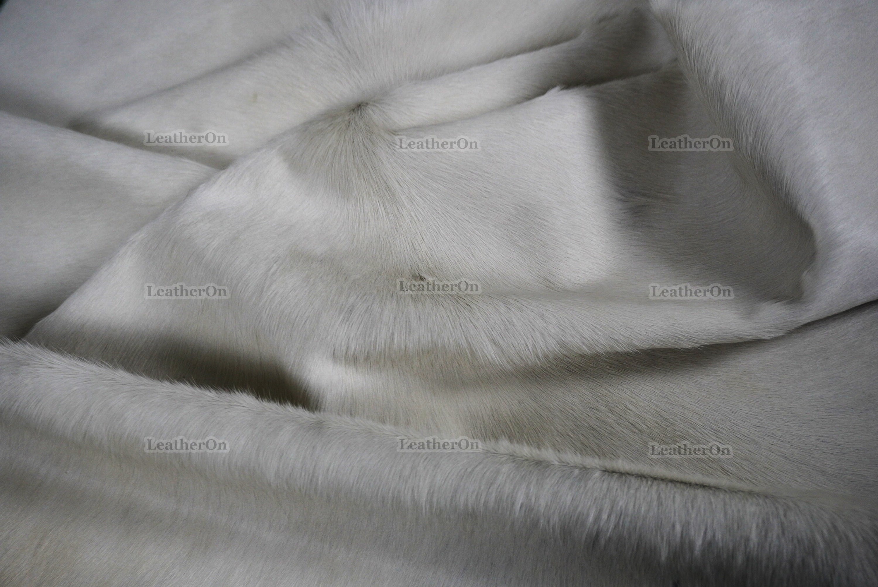 Pure White Cowhide (3.9 X 3.9 ft.) Exact As Photo Cowhide Rug | 100% Natural Cowhide Area Rug | Real Hair-on Leather Cowhide Rug | C880