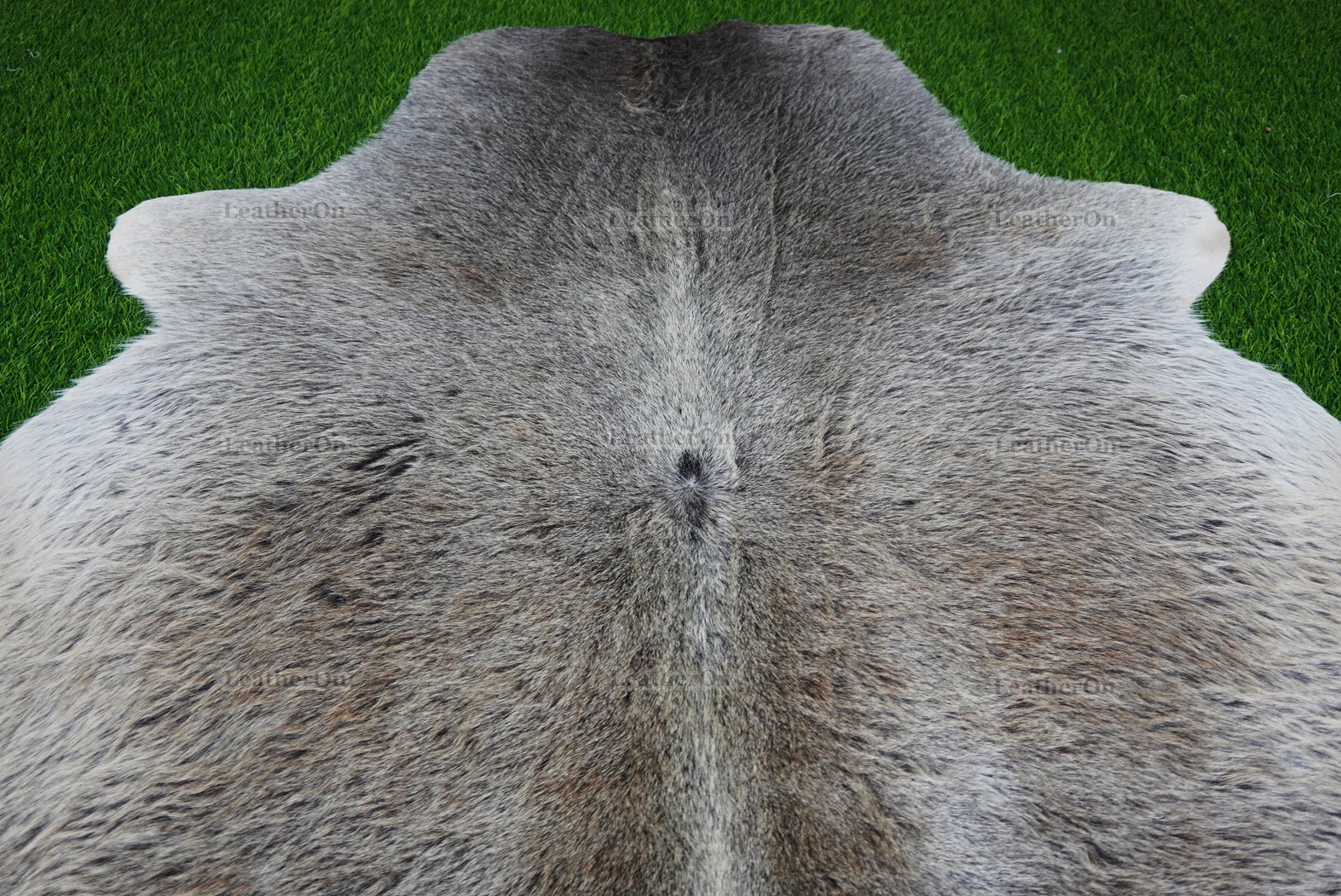 Gray White Cowhide (4 X 4 ft.) Exact As Photo Cowhide Rug | 100% Natural Cowhide Area Rug | Real Hair-on Leather Cowhide Rug | C884