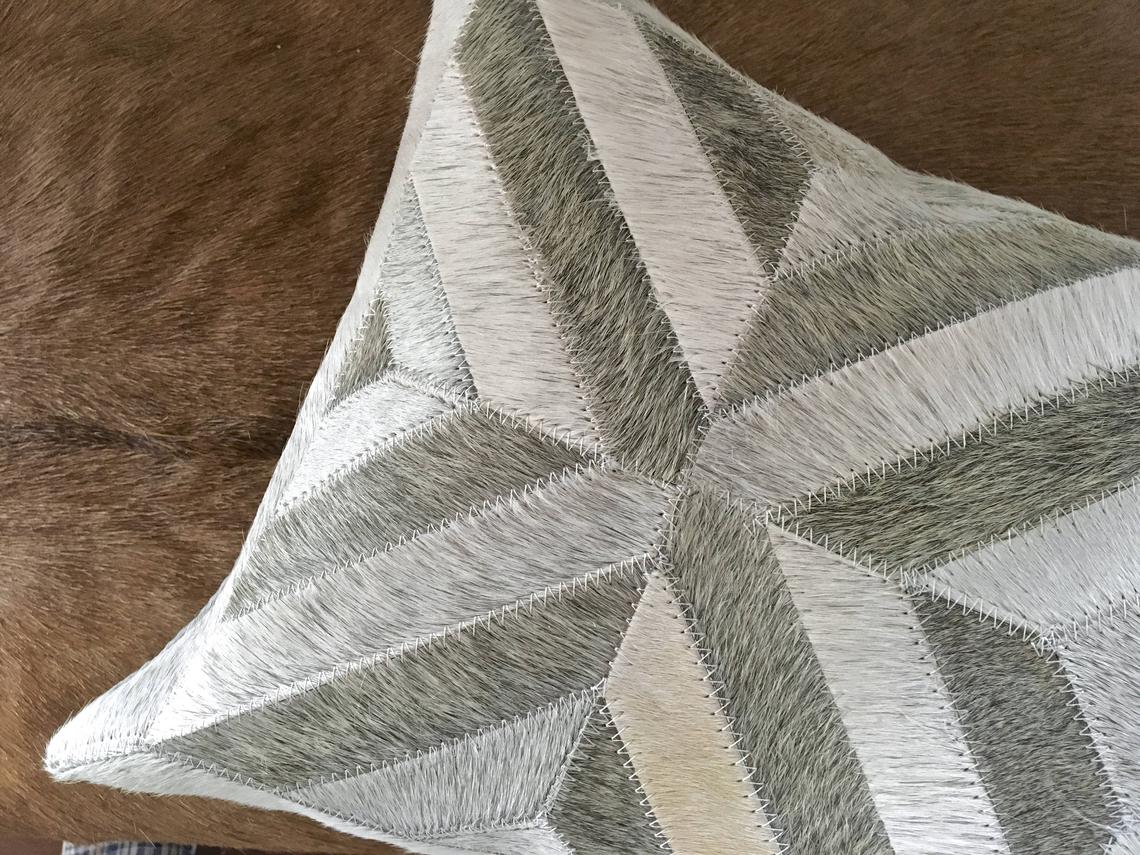 Cowhide Pillows Covers (12X 24 inch) 100% Natural Hair on Cowhide Leather Pillow Cases Real Cowhide Cushion Covers