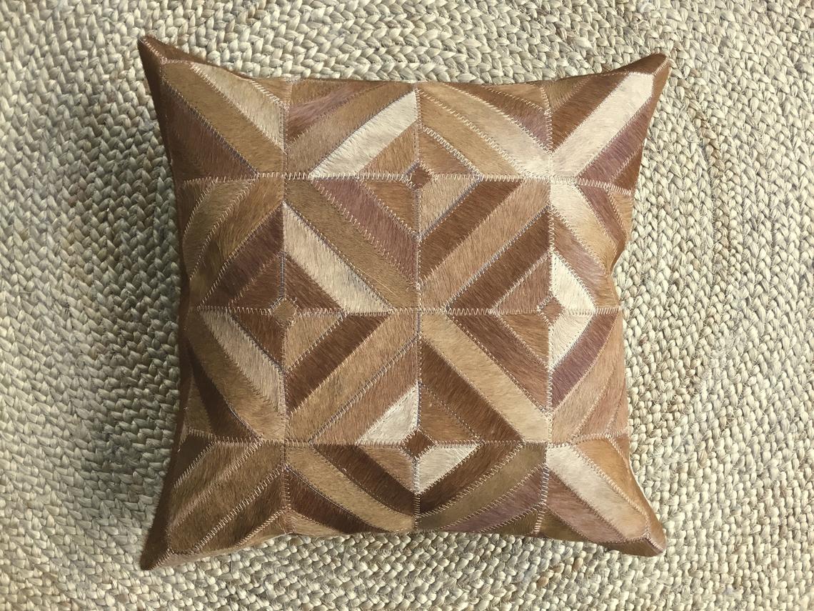 Cowhide Patchwork Pillows Covers 100% Natural Hair on Cowhide Leather Pillow Cases Real Cowhide Cushion Covers