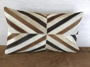 Cowhide Pillows Covers (12X 24 inch) 100% Natural Hair on Cowhide Leather Pillow Cases Real Cowhide Pillow Covers