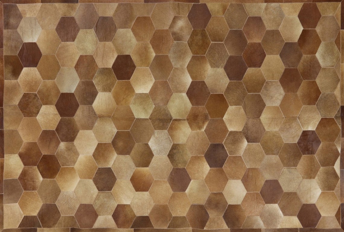 HANDMADE 100% Natural COWHIDE RUG | Patchwork Cowhide Area Rug | Real Cowhide Hallway Runner | Hair on Leather Cowhide Carpet | PR9