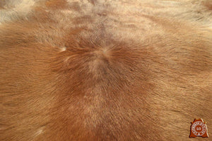 REAL Calfskins ( 3 x 3 ft ), UNIQUE Light Brown Calfskins 100% Natural Hair-on Leather Rug